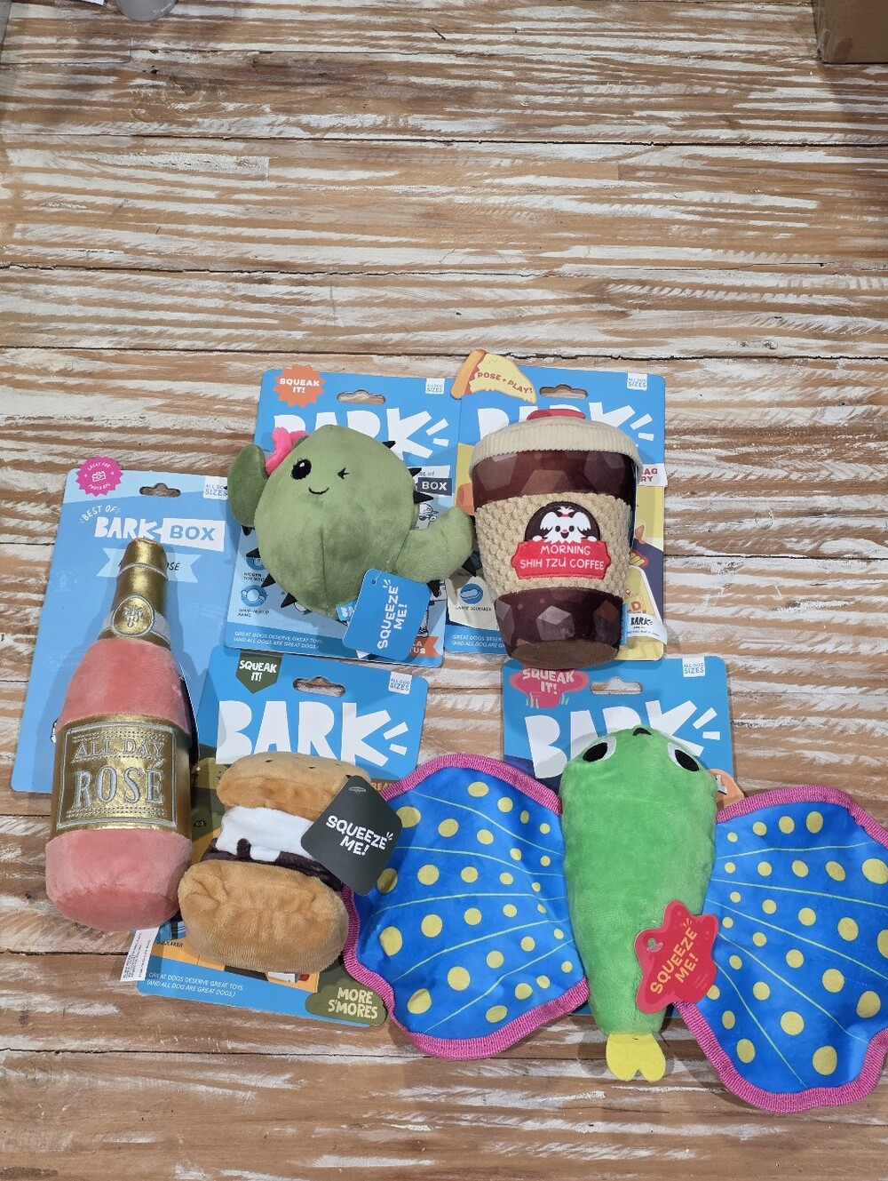 5 New BarkBox All Dog Sizes Toys Bark Box